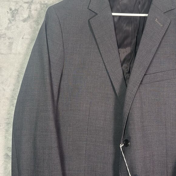 New Lands End Men’s Gray Wool Blend Medium Weight Blazer Size 44 Reg - Picture 6 of 10